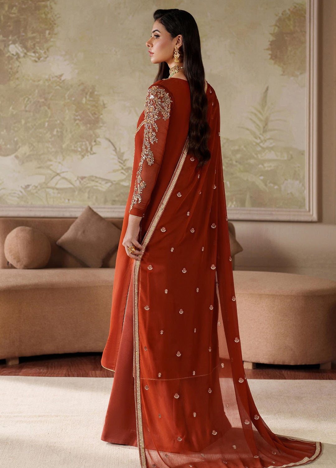 Saheera by Zarif Embroidered Raw Silk Suits Unstitched 3 Piece ZRF25SF SHE-03 Farheen - Festive Collection