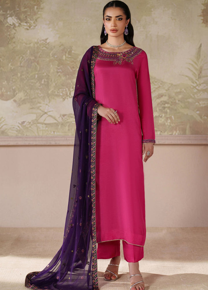 Saheera by Zarif Embroidered Raw Silk Suits Unstitched 3 Piece ZRF25SF SHE-04 Haneera - Festive Collection