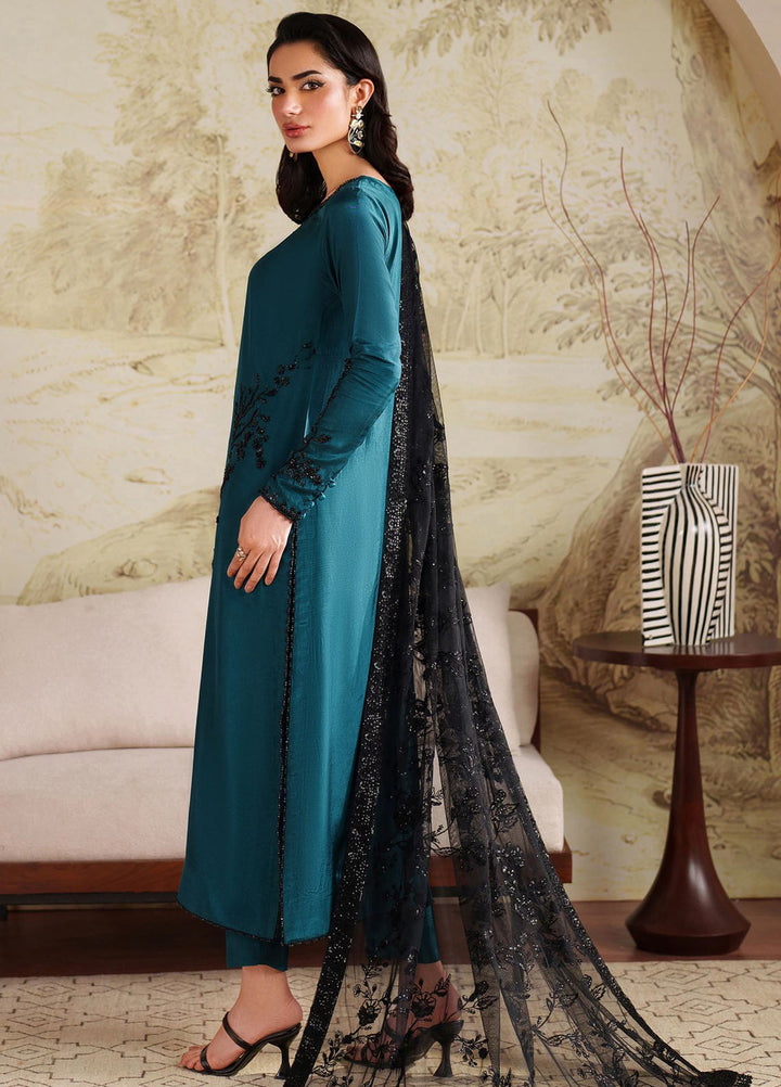 Saheera by Zarif Embroidered Raw Silk Suits Unstitched 3 Piece ZRF25SF SHE-05 Layla - Festive Collection