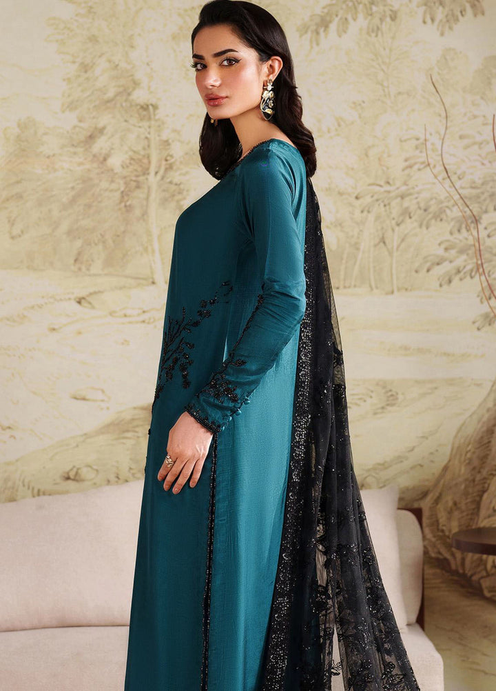 Saheera by Zarif Embroidered Raw Silk Suits Unstitched 3 Piece ZRF25SF SHE-05 Layla - Festive Collection