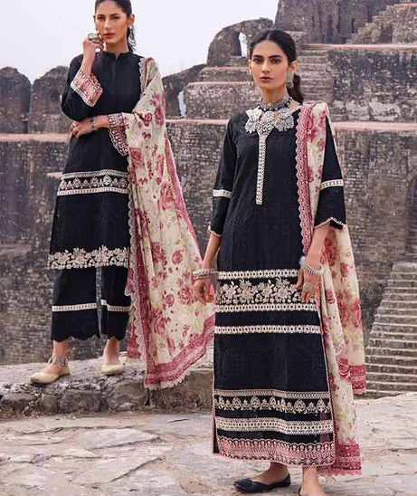 Zainab Chottani Embroidered Chikankari Suits Unstitched 3 Piece ZC22CK Pasbaan 6B - Luxury Collection