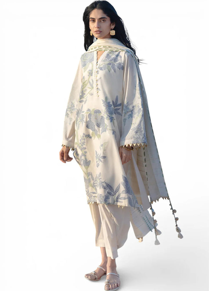 Zar Bano by Gul Ahmed Unstitched Printed Jacquard 3 Piece Suit GA26UZB MJ-52020 - Summer Collection