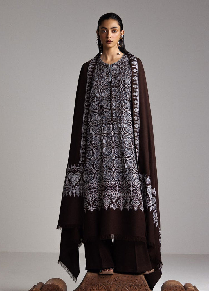 Saraab by Zara Shahjahan Unstitched Embroidered Marina 3 Piece Suit ZS26USW AQEEQ - Winter Collection