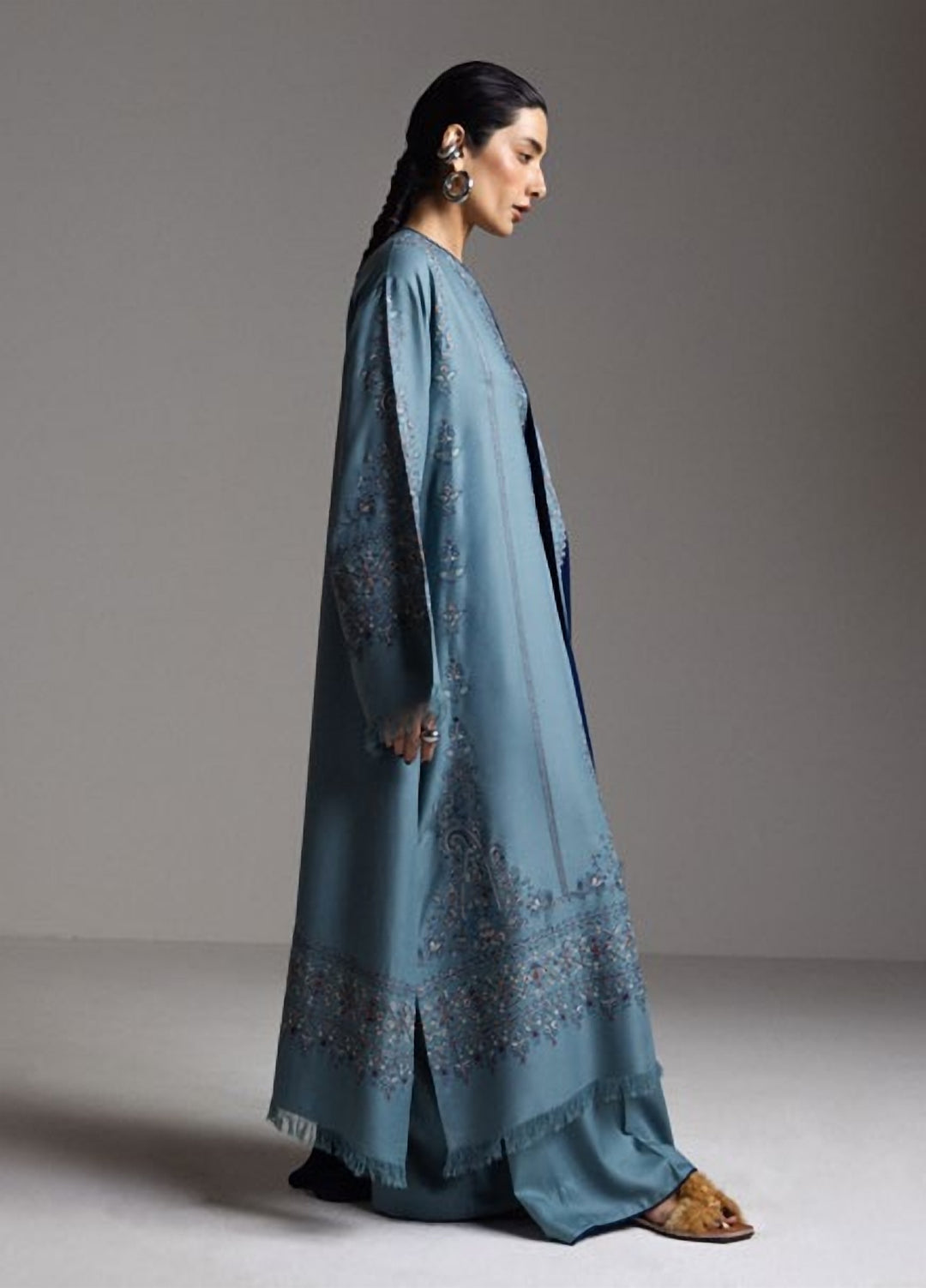 Saraab by Zara Shahjahan Unstitched Embroidered Marina 3 Piece Suit ZS26USW Firoza - Winter Collection