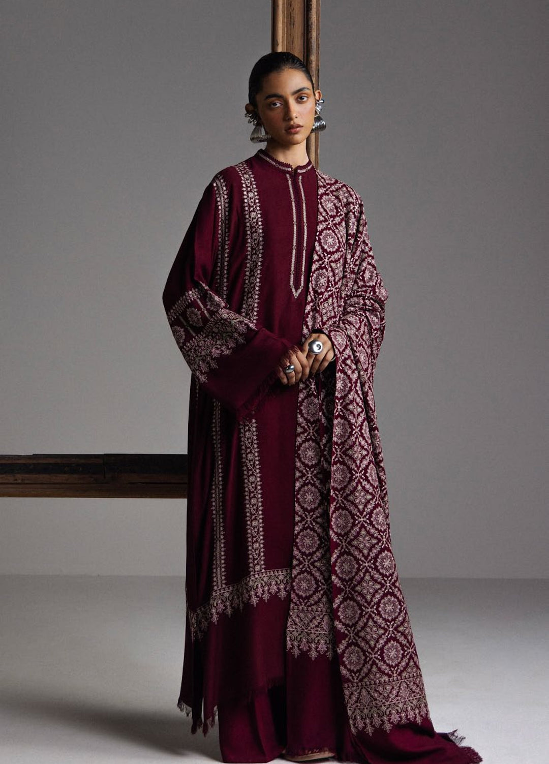 Saraab by Zara Shahjahan Unstitched Embroidered Marina 3 Piece Suit ZS26USW Mehrab - Winter Collection