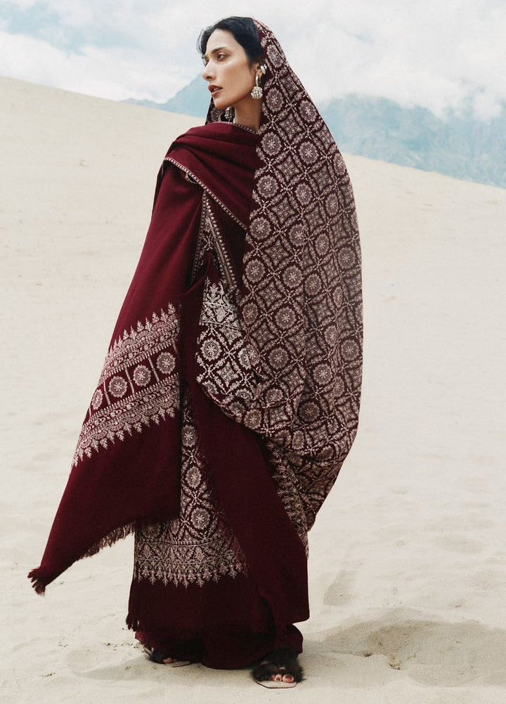 Saraab by Zara Shahjahan Unstitched Embroidered Marina 3 Piece Suit ZS26USW Mehrab - Winter Collection