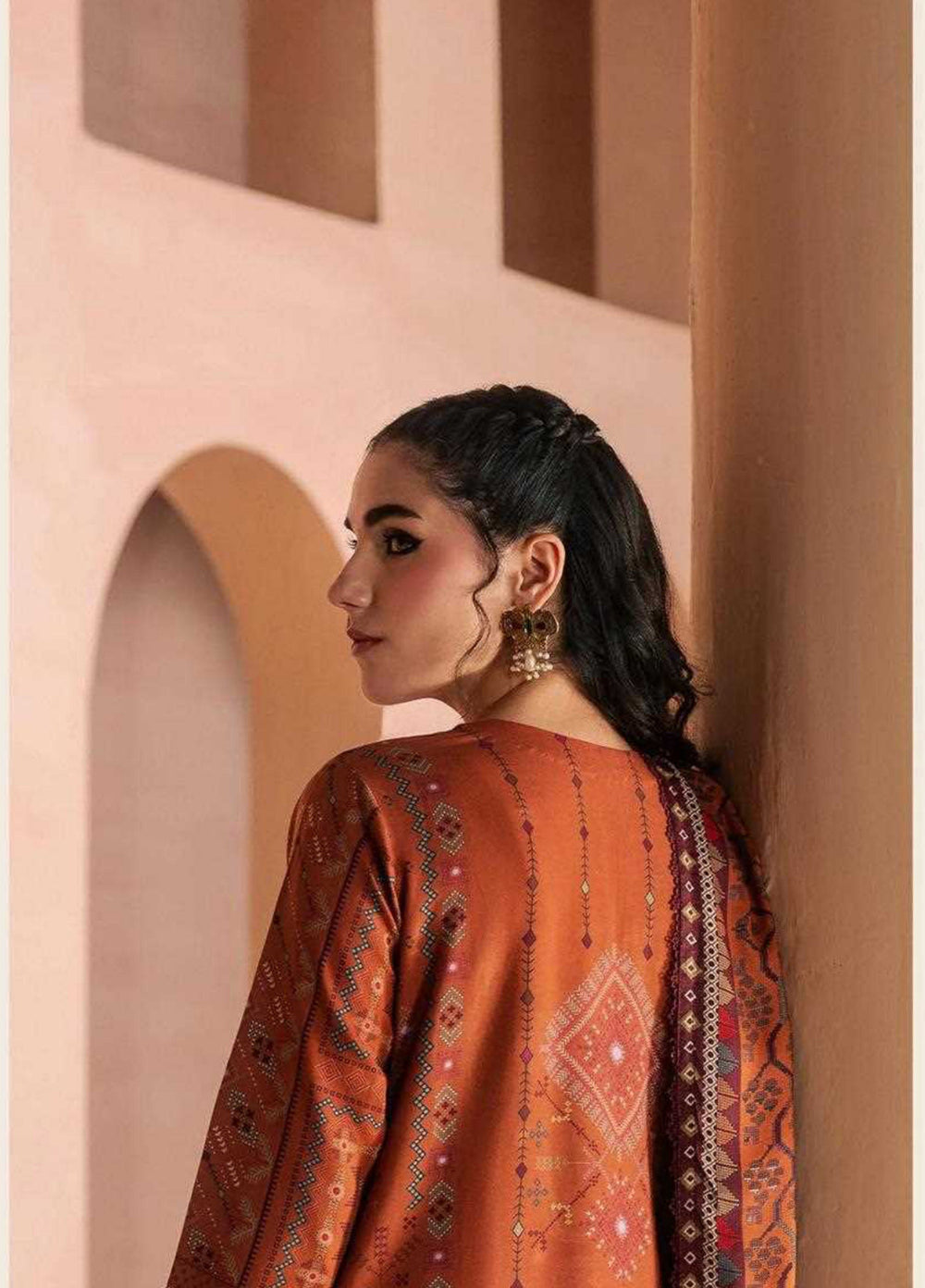 One Nation by Florent Unstitched Embroidered Viscose 3 Piece Suit FL26UON Zareen - Casual Collection