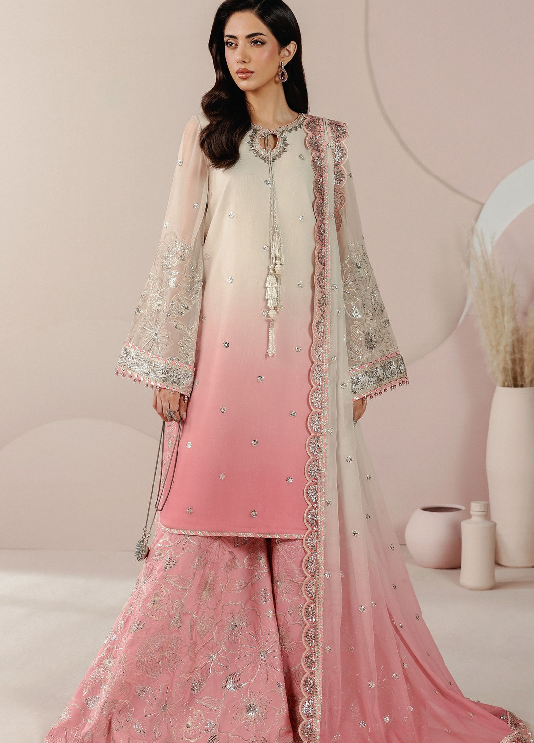 Roselle by Zarif Unstitched Embroidered Chiffon 3 Piece Suit ZR26UR ZRRPE-BLISS 06 - Festive Collection