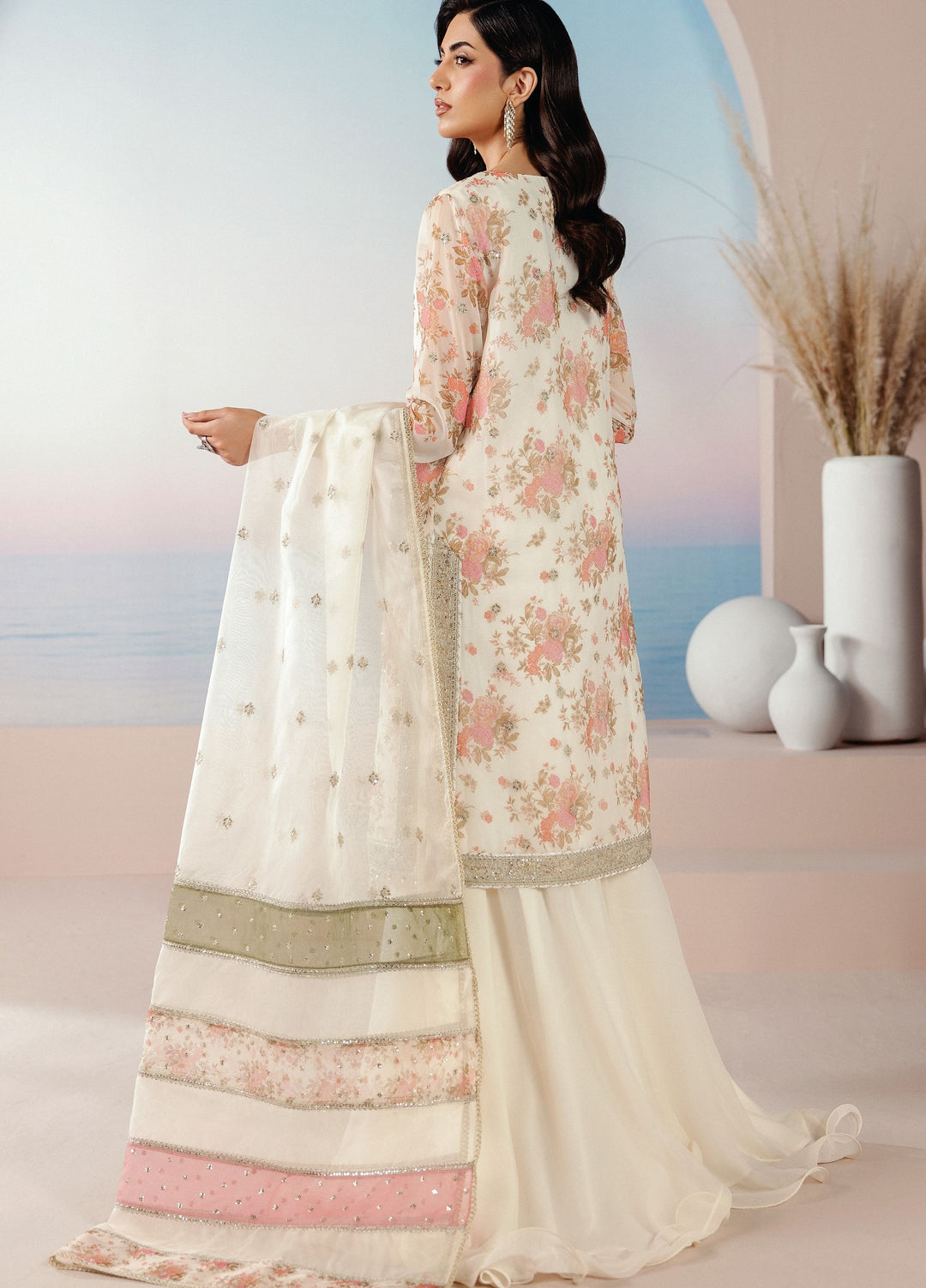 Roselle by Zarif Unstitched Embroidered Chiffon 3 Piece Suit ZR26UR ZRRPE-FABLE 07 - Festive Collection