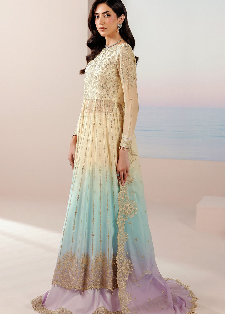 Roselle by Zarif Unstitched Embroidered Chiffon 3 Piece Suit ZR26UR ZRRPE-OPALINE 03 - Festive Collection