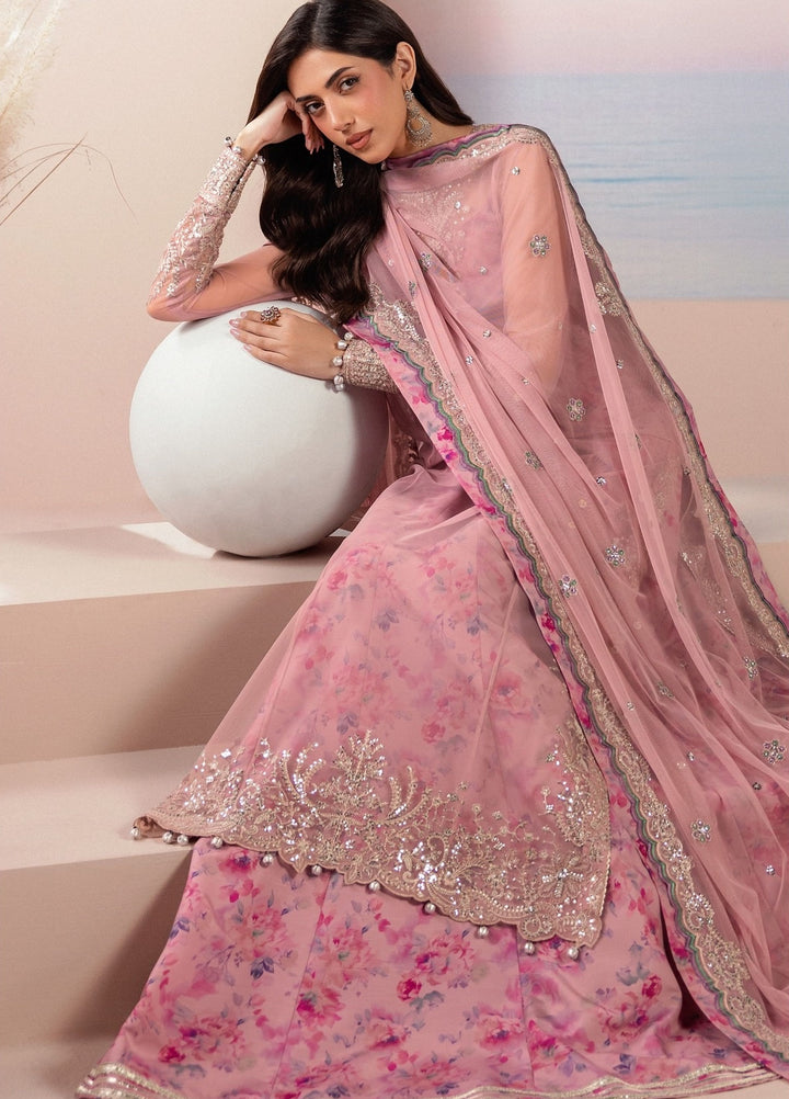 Roselle by Zarif Unstitched Embroidered Net 3 Piece Suit ZR26UR ZRRPE-TWIRL 08 - Festive Collection