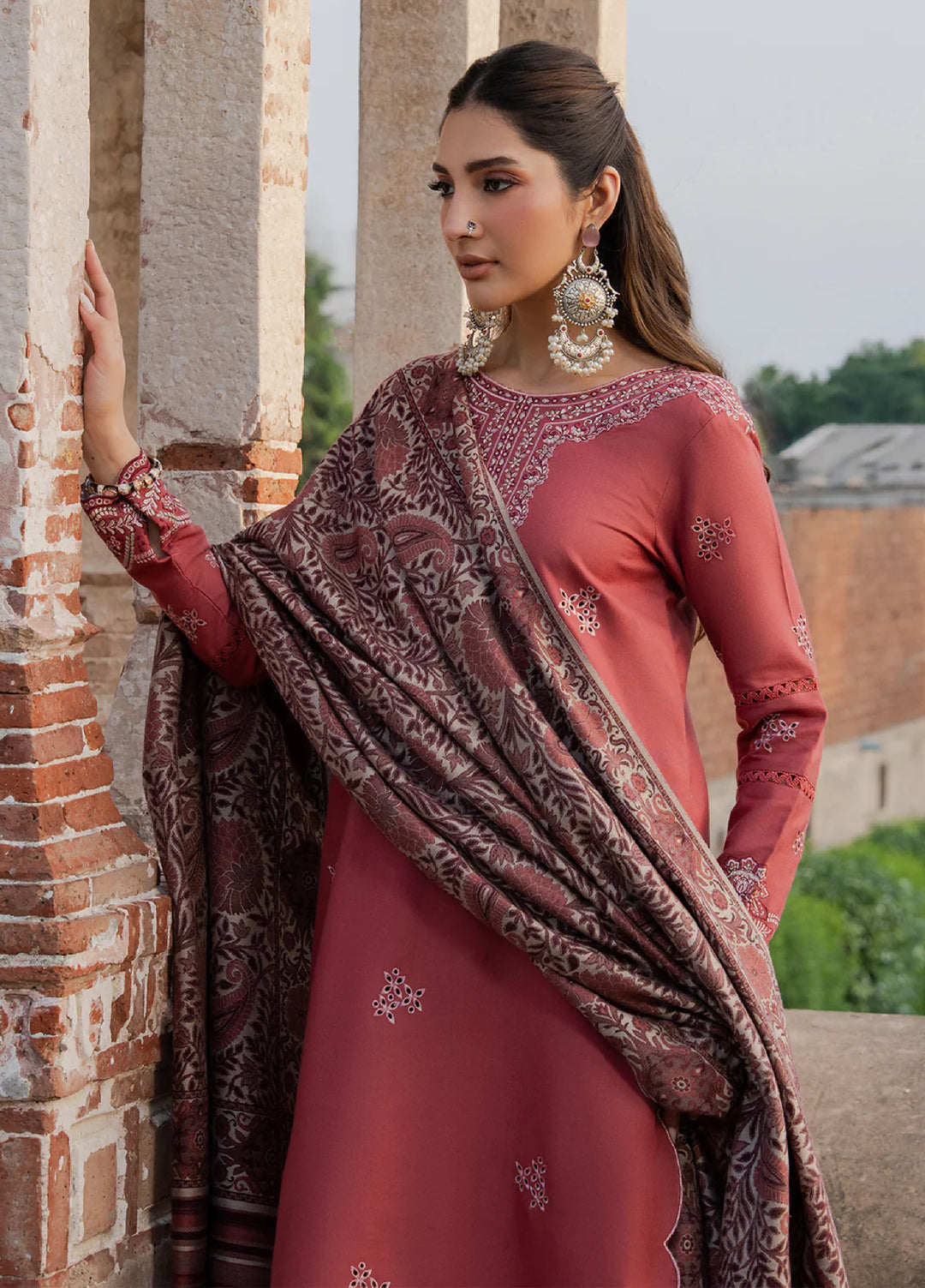 Nooraniyat by Izel Embroidered wool Suits Unstitched 3 Piece IZ25NW Zarnoor - Winter Collection