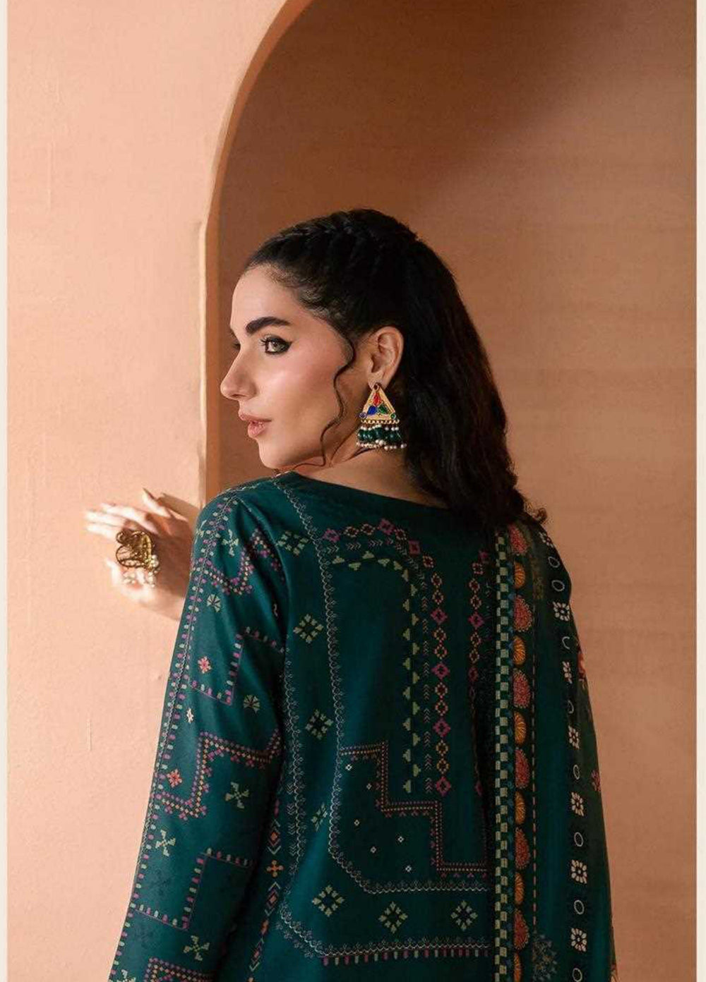 One Nation by Florent Unstitched Embroidered Viscose 3 Piece Suit FL26UON Zaryab - Casual Collection