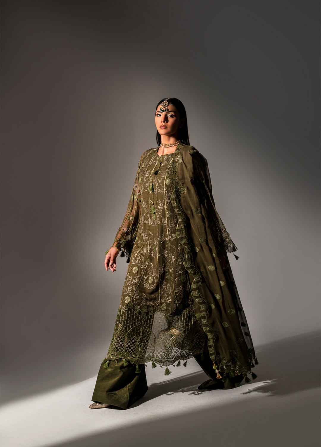 Zebtan Women Unstitched Embroidered Chiffon 3 Piece Suit AR-02 Festive Collection