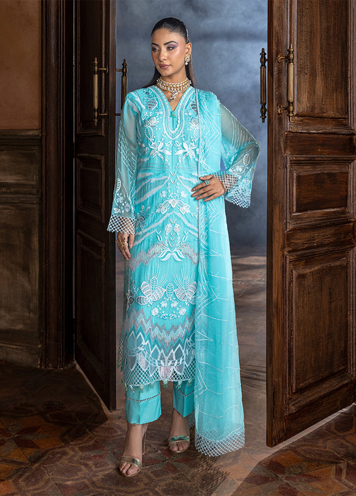 Zebtan Women Unstitched Embroidered Chiffon 3 Piece Suit AR-05 V2 Festive Collection
