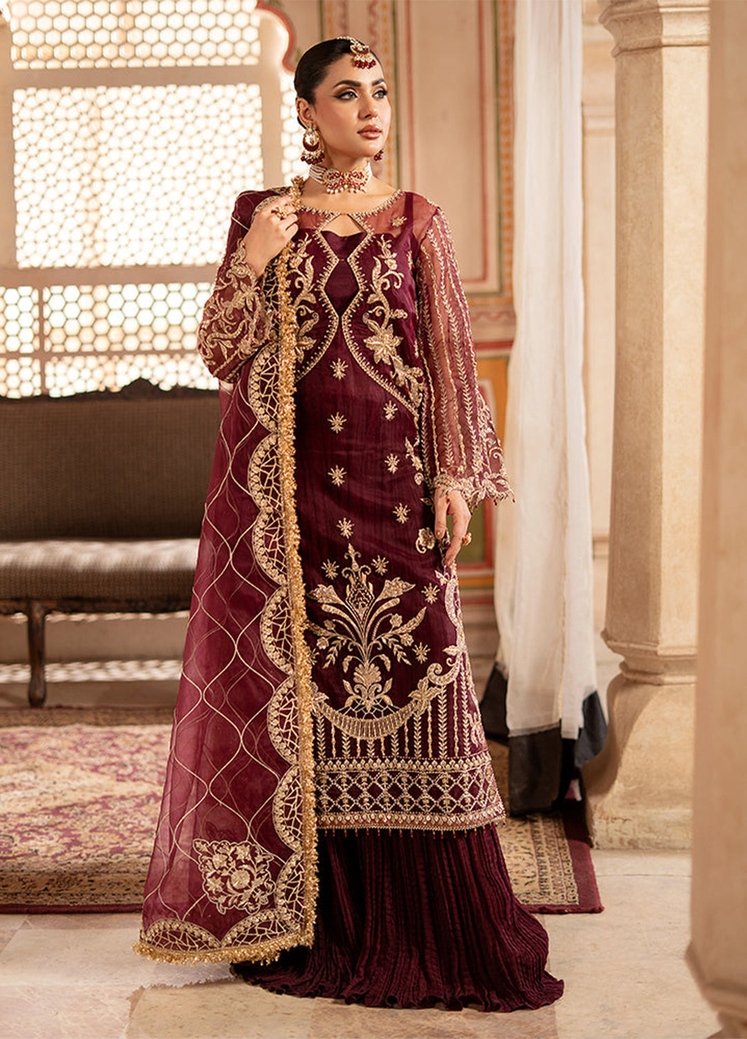 Zebtan Women Unstitched Embroidered Organza 3 Piece Suit RZ-03 Festive Collection