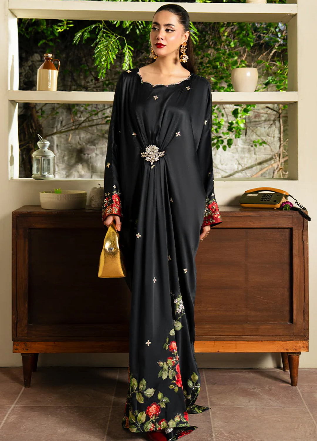 Celeste by Imrozia Pret Hand work Shamooz Silk Kaftaan SP-113 Zenith