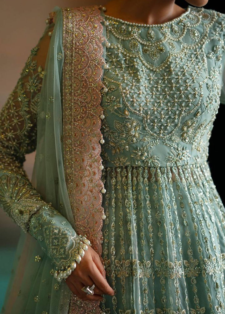 Afsana by Zevk Unstitched Embroidered Net 3 Piece Suit ZV26UAW Jahanara - Wedding Collection