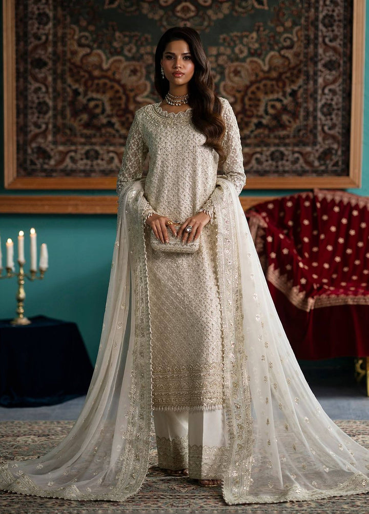 Afsana by Zevk Unstitched Embroidered Chiffon 3 Piece Suit ZV26UAW Pakeezah - Wedding Collection