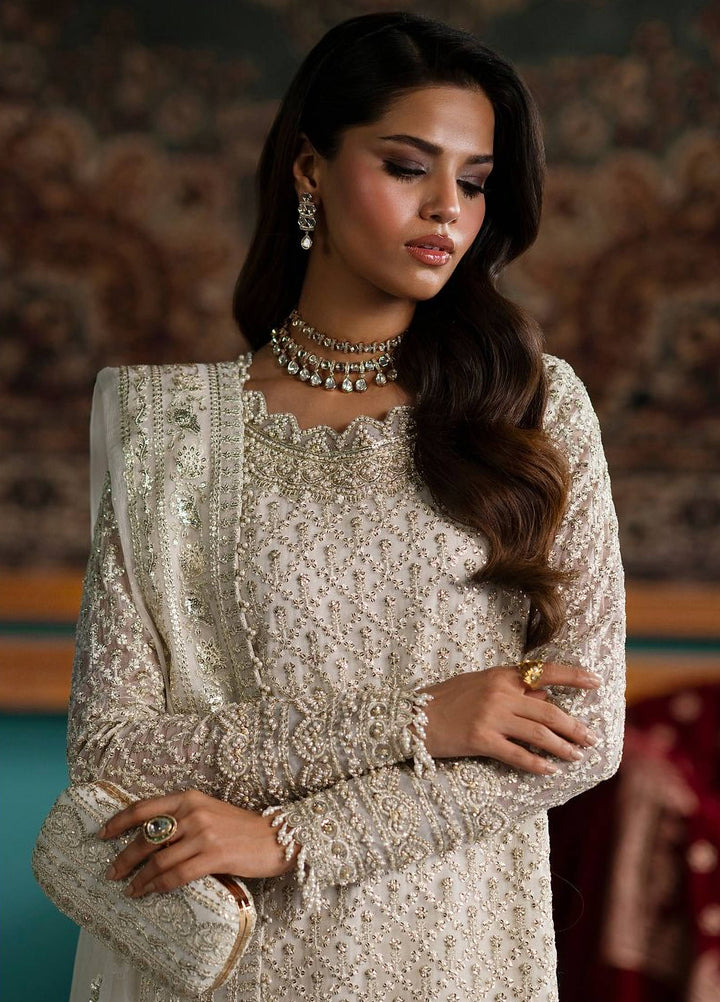 Afsana by Zevk Unstitched Embroidered Chiffon 3 Piece Suit ZV26UAW Pakeezah - Wedding Collection