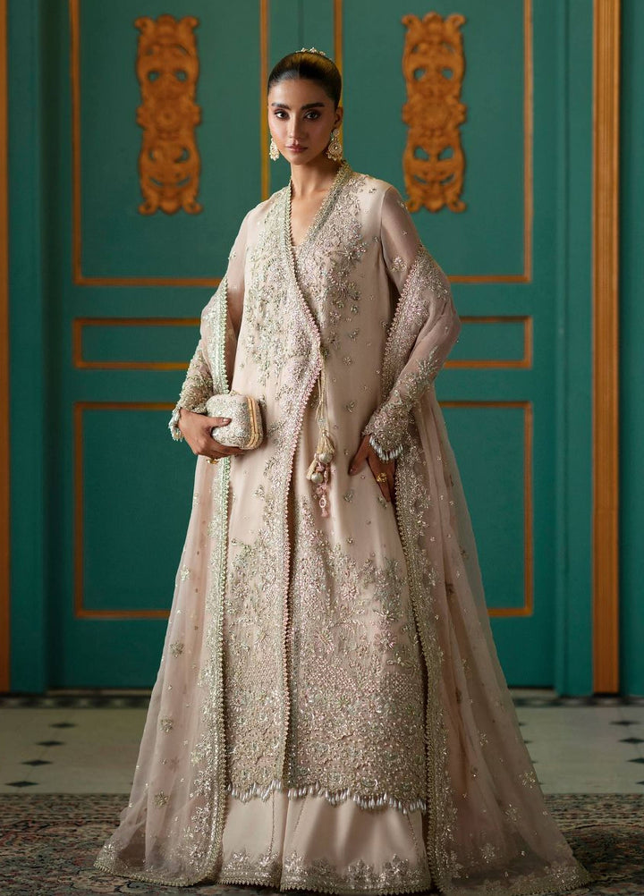 Afsana by Zevk Unstitched Embroidered Chiffon 3 Piece Suit ZV26UAW Resham - Wedding Collection