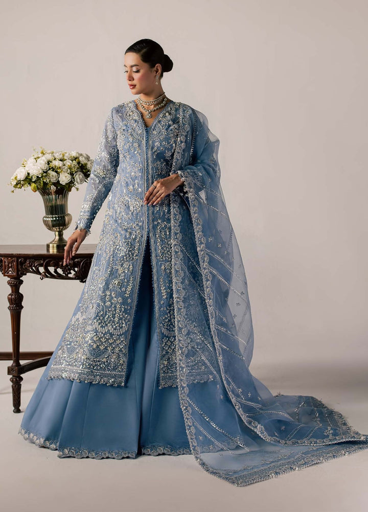 Zeynor by Aylin Unstitched Hand work Organza 3 Piece Suit AY26UZO Serpentine - Wedding Collection