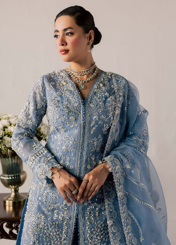 Zeynor by Aylin Unstitched Hand work Organza 3 Piece Suit AY26UZO Serpentine - Wedding Collection