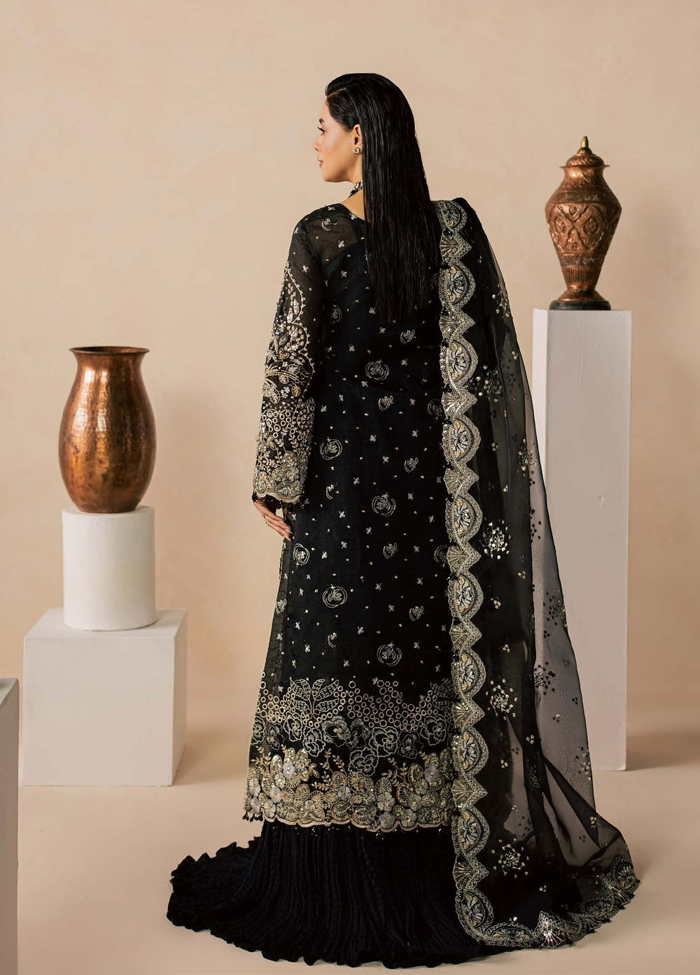 Zeynor by Aylin Unstitched Hand work Organza 3 Piece Suit AY26UZO Beryl - Wedding Collection
