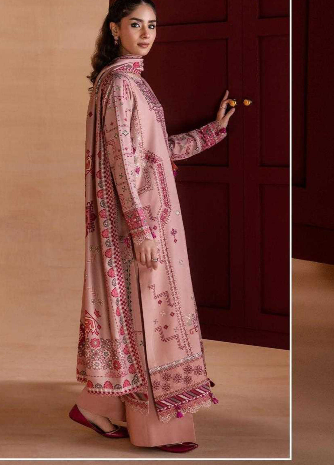 One Nation by Florent Unstitched Embroidered Viscose 3 Piece Suit FL26UON Zimal - Casual Collection