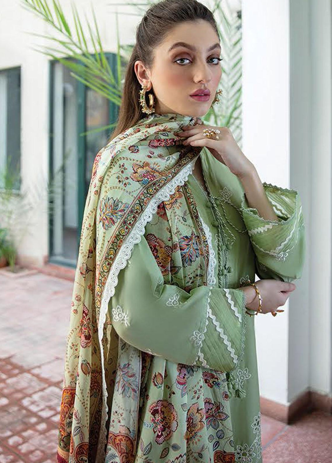 Aabyaan Embroidered Schiffli Suits Unstitched 3 Piece ABY21EE AEE-02 ZHAVIA - Summer Collection