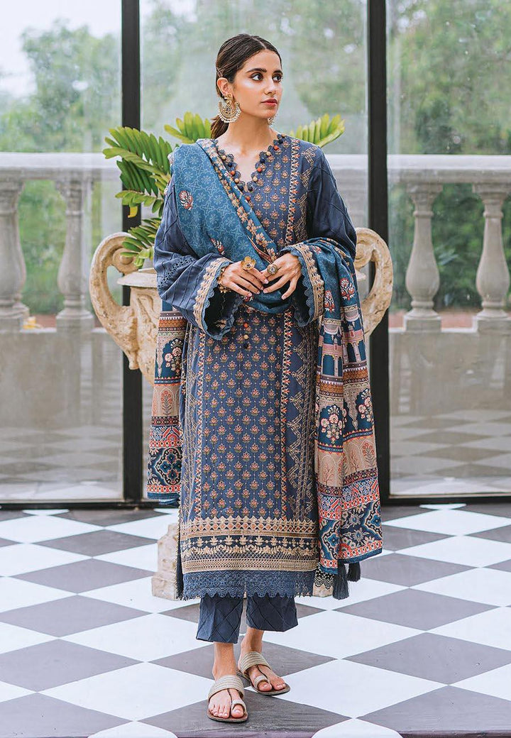 Aabyaan Embroidered Linen Suits Unstitched 3 Piece ABY21W 01 Zehra - Winter Collection