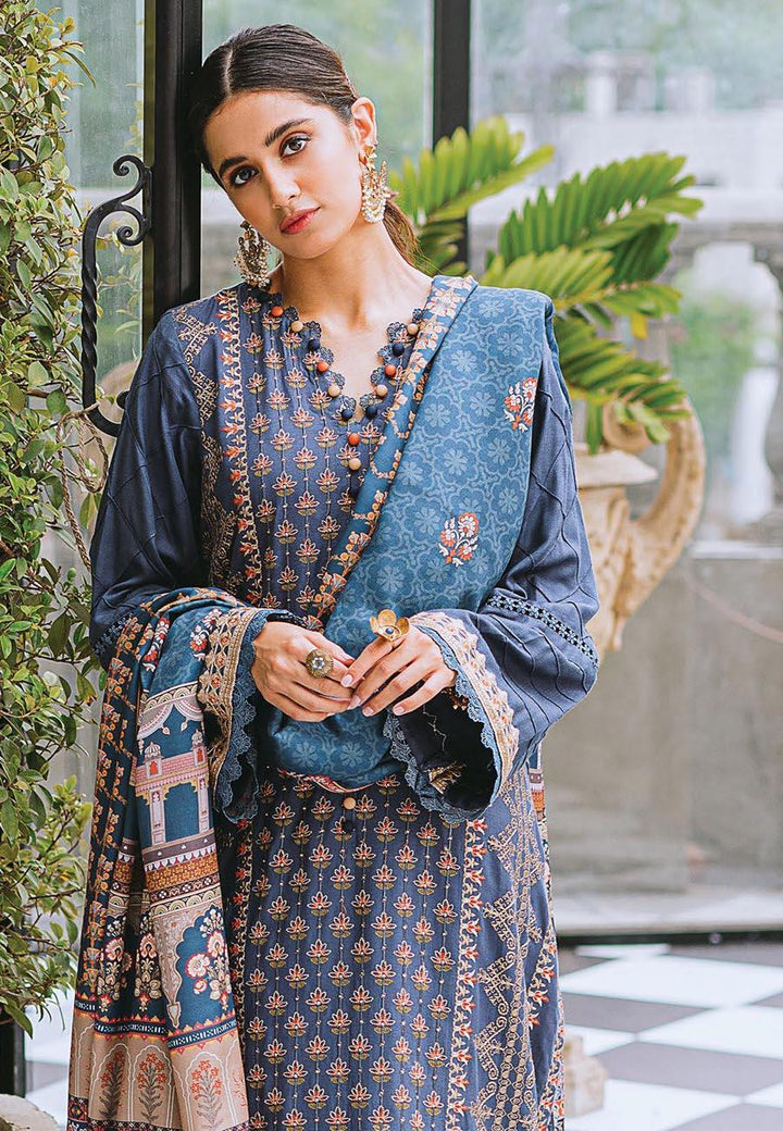 Aabyaan Embroidered Linen Suits Unstitched 3 Piece ABY21W 01 Zehra - Winter Collection