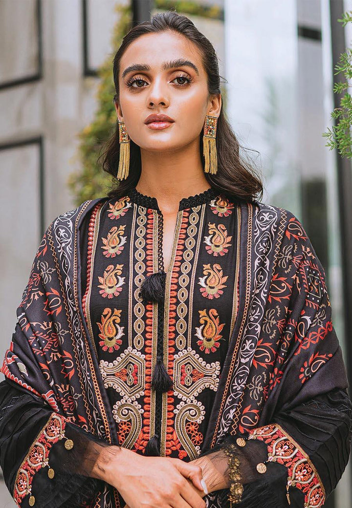 Aabyaan Embroidered Linen Suits Unstitched 3 Piece ABY21W 03 Nuray - Winter Collection