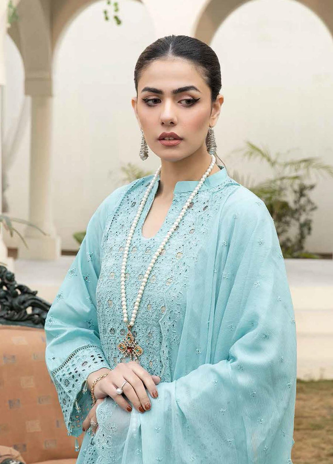 Aafreen By Riaz Arts Embroidered Lawn Suits Unstitched 3 Piece RA23A AF-10 - Summer Collection