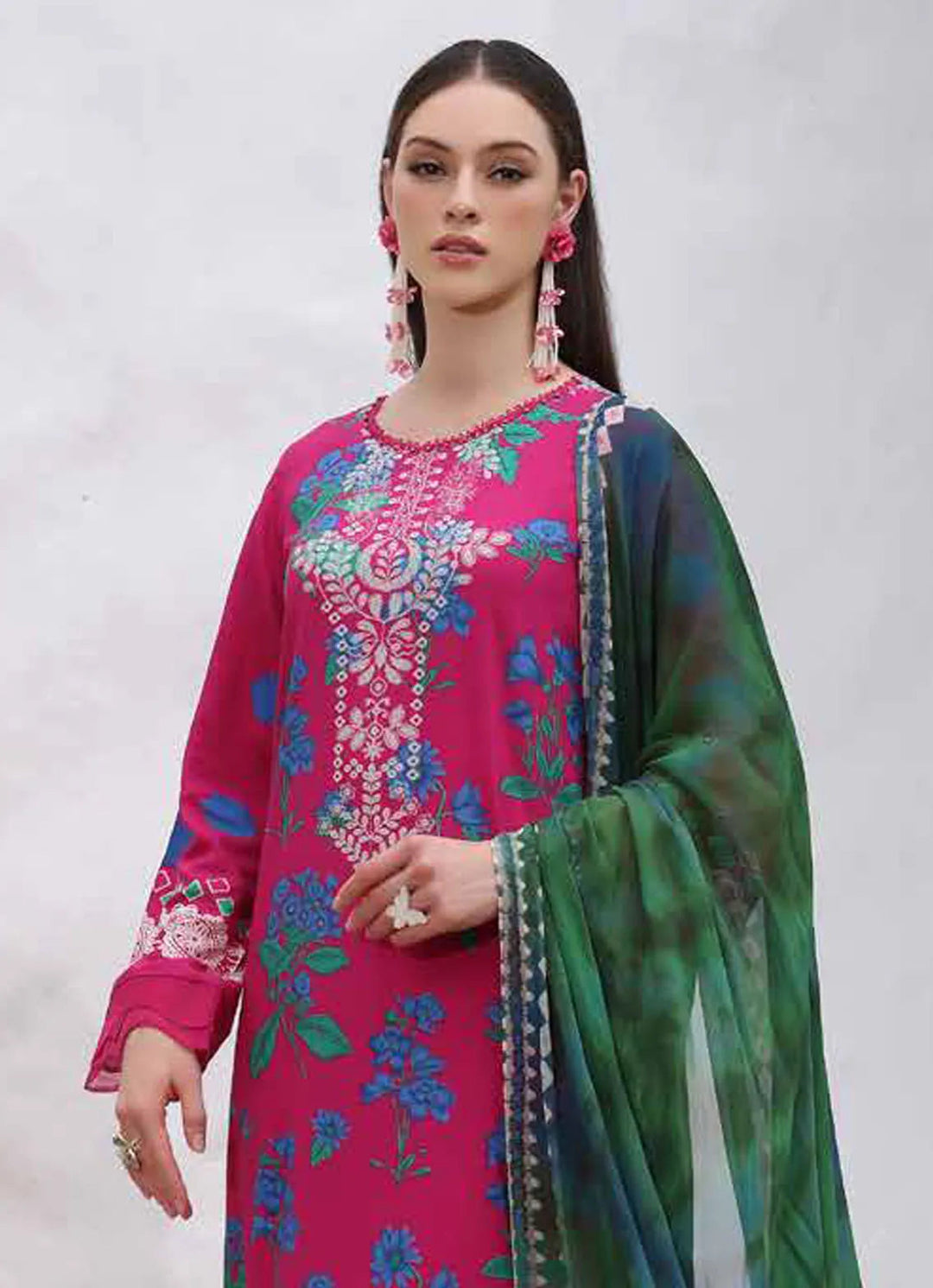 Aafreen by Riaz Arts Chikankari Viscose Suit Unstitched 3 Piece RA24AV AF-129 - Winter Collection