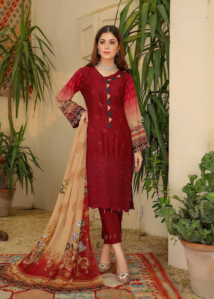 Aafreen by Riaz Arts  Embroidered Chikankari Viscose Suits Unstitched 3 Piece RA21AV AF-24 - Winter Collection