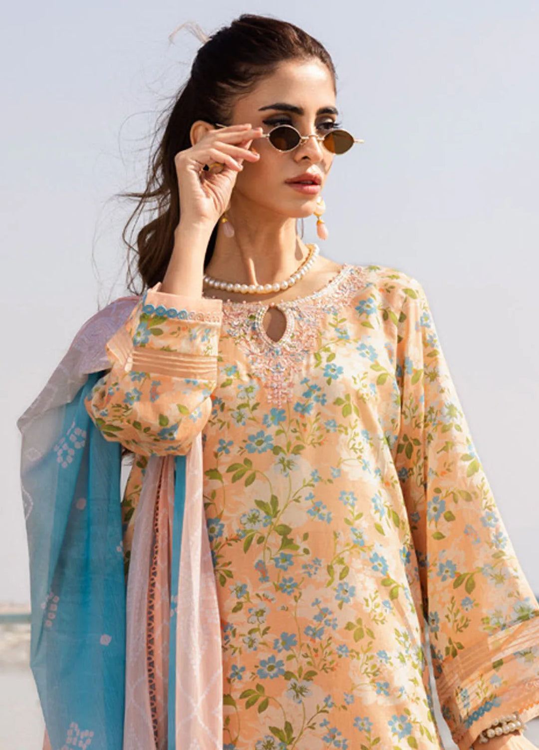 Aafreen by Riaz Arts Embroidered Lawn Suit Unstitched 3 Piece RA25LL AF-175 - Summer Collection