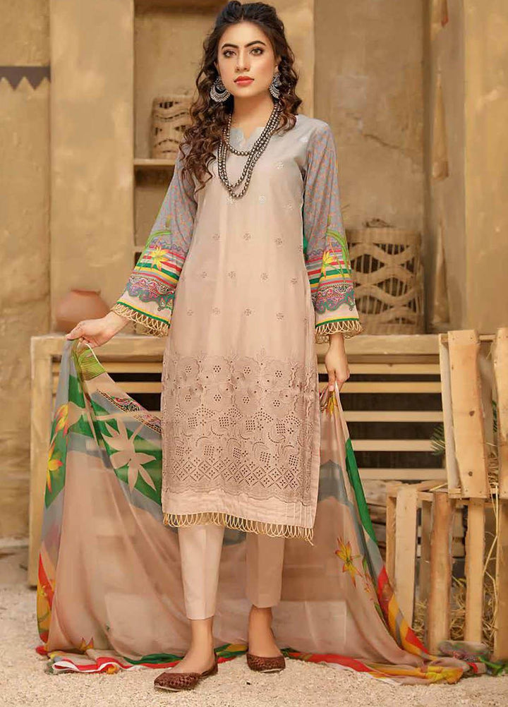 Aafreen by Riaz Arts Embroidered Lawn Suits Unstitched 3 Piece RA21AF 11 - Summer Collection