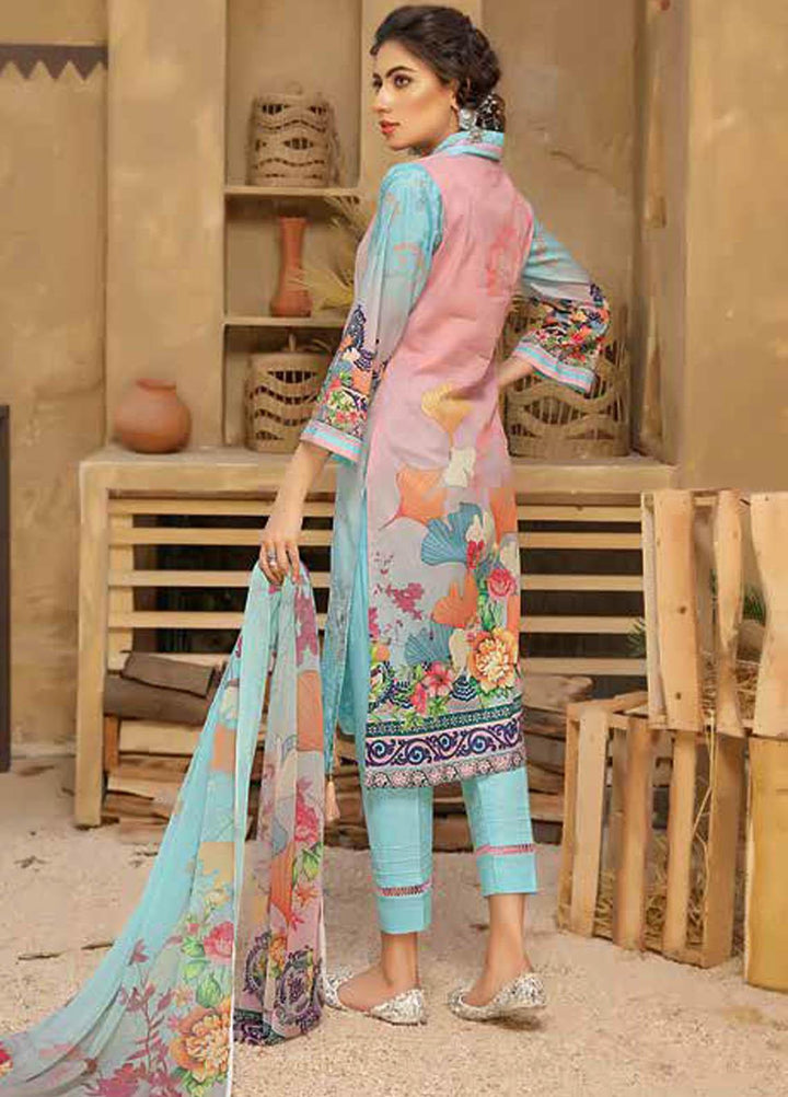 Aafreen by Riaz Arts Embroidered Lawn Suits Unstitched 3 Piece RA21AF 12 - Summer Collection
