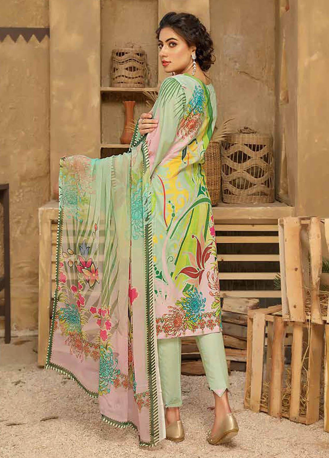 Aafreen by Riaz Arts Embroidered Lawn Suits Unstitched 3 Piece RA21AF 15 - Summer Collection