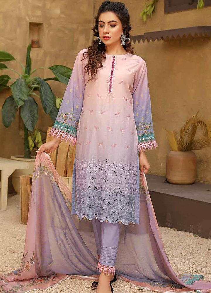 Aafreen by Riaz Arts Embroidered Lawn Suits Unstitched 3 Piece RA21AF 18 - Summer Collection