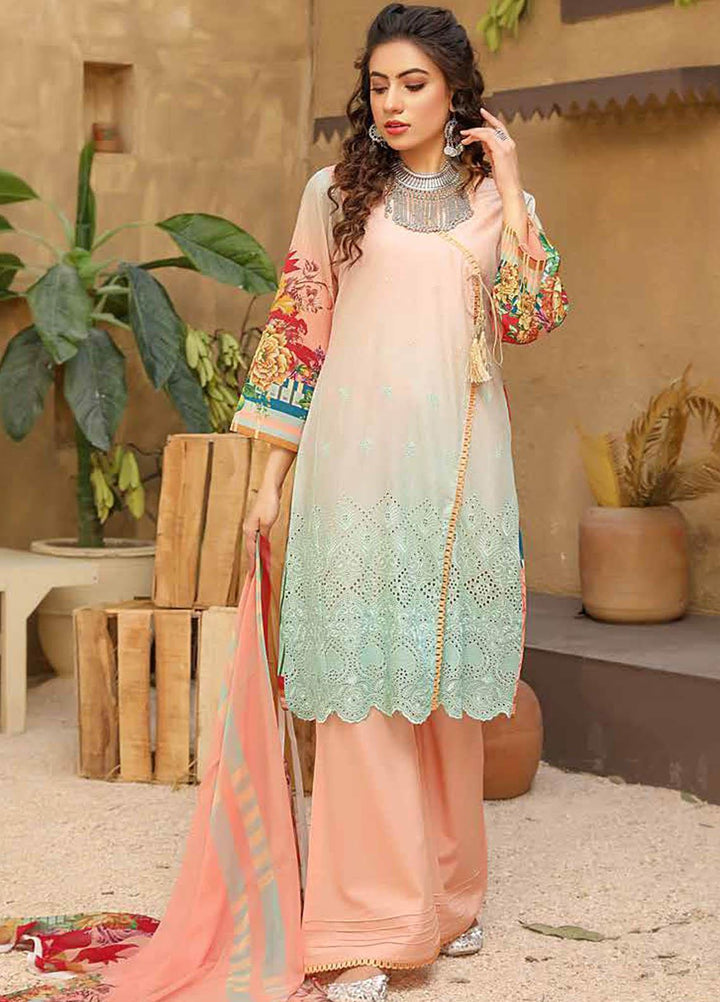 Aafreen by Riaz Arts Embroidered Lawn Suits Unstitched 3 Piece RA21AF 19 - Summer Collection