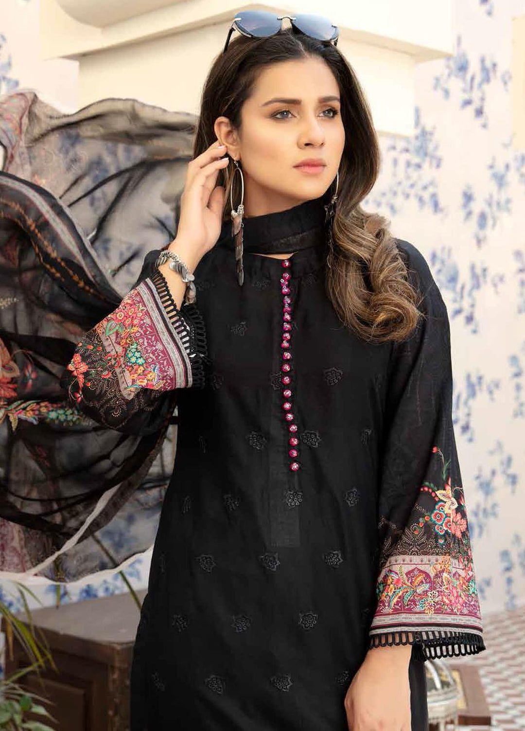 Aafreen by Riaz Arts Embroidered Lawn Suits Unstitched 3 Piece RA21AF-3 AF-24 - Summer Collection