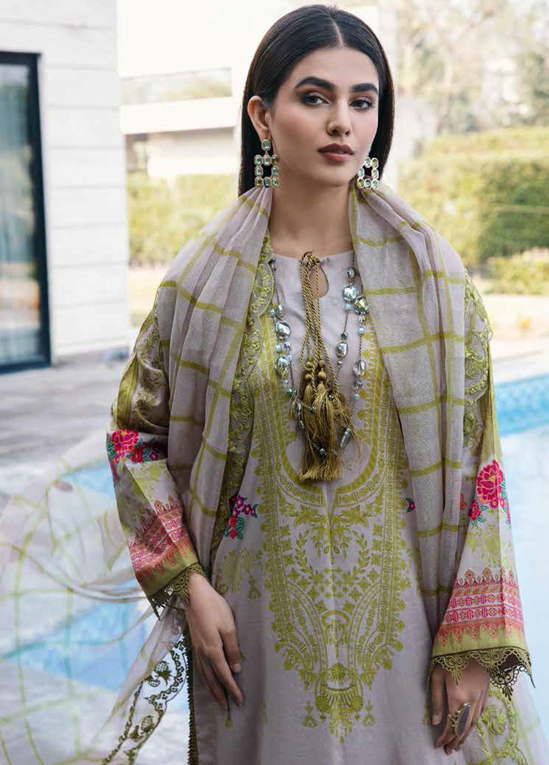 Aaghaz By Charizma Embroidered Lawn Suits Unstitched 3 Piece CRZ23AG AG-03 - Summer Collection