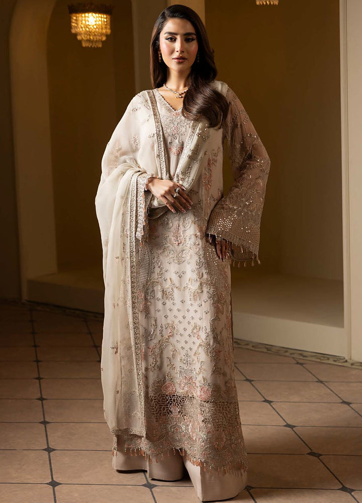 Aashnai by Lavish Embroidered Chiffon Suits Unstitched 3 Piece LVP24AC D-09 Snowfall Dreams - Formals Collection