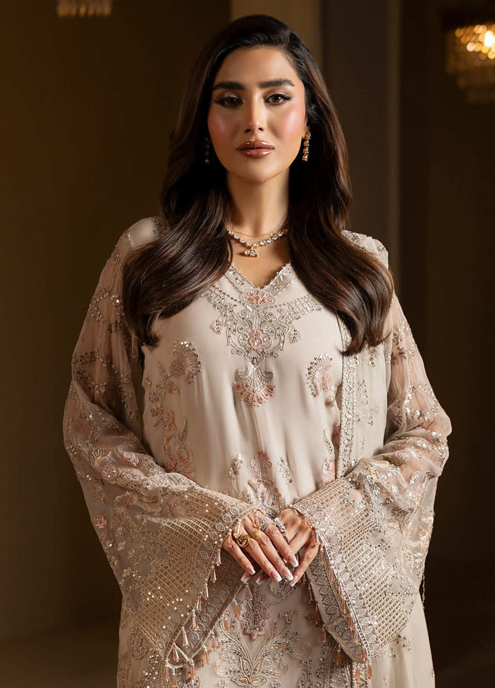 Aashnai by Lavish Embroidered Chiffon Suits Unstitched 3 Piece LVP24AC D-09 Snowfall Dreams - Formals Collection