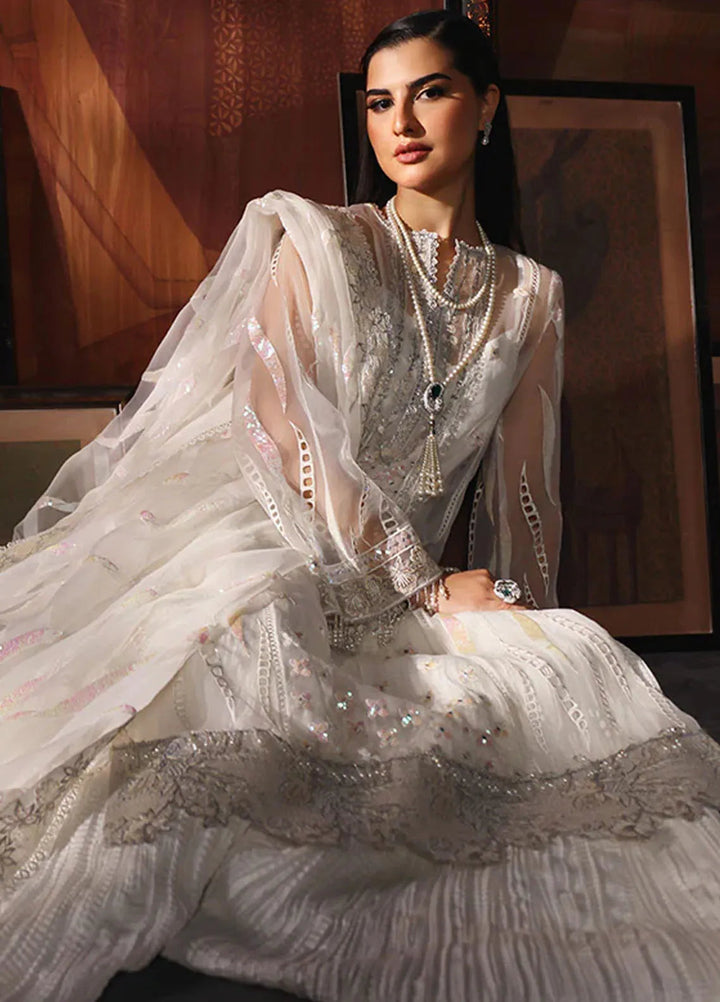 Aatish By Saffron Embroidered Organza Suit Unstitched 4 Piece SFR24A D-02 Mah-e-Khusnuma - Formal Collection