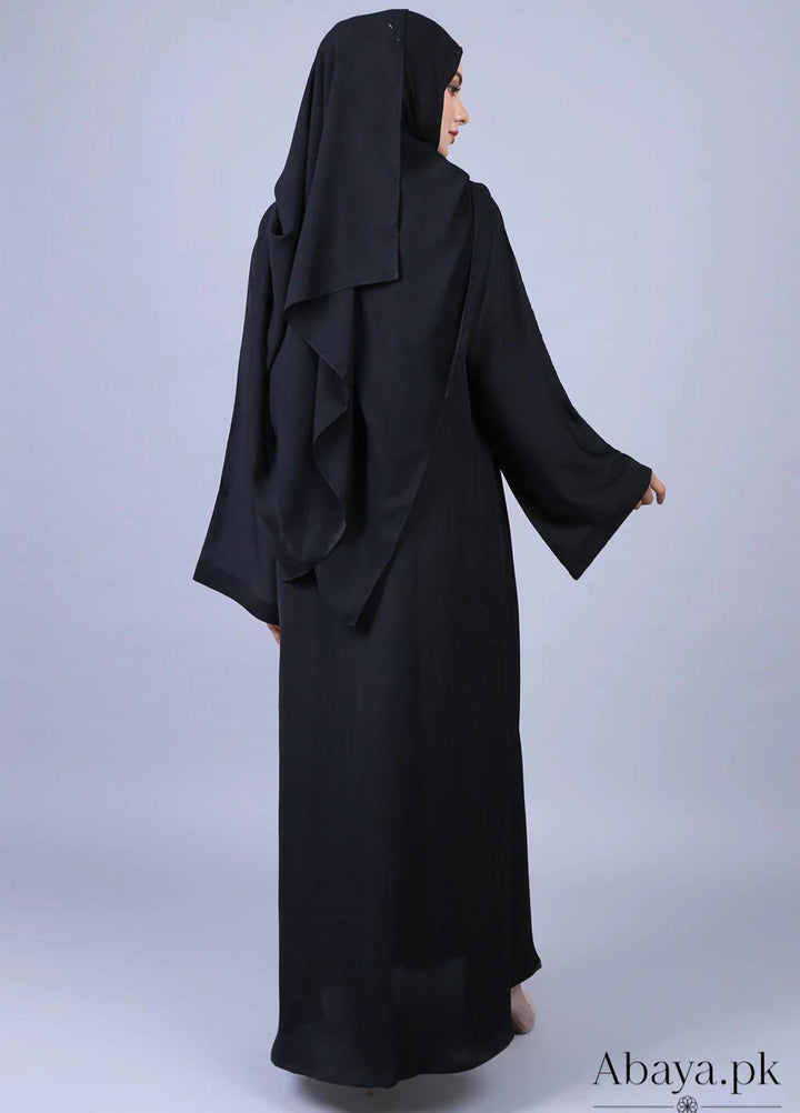 Abaya pk Casual Nida Stitched Abaya ABA22C Pristine Black