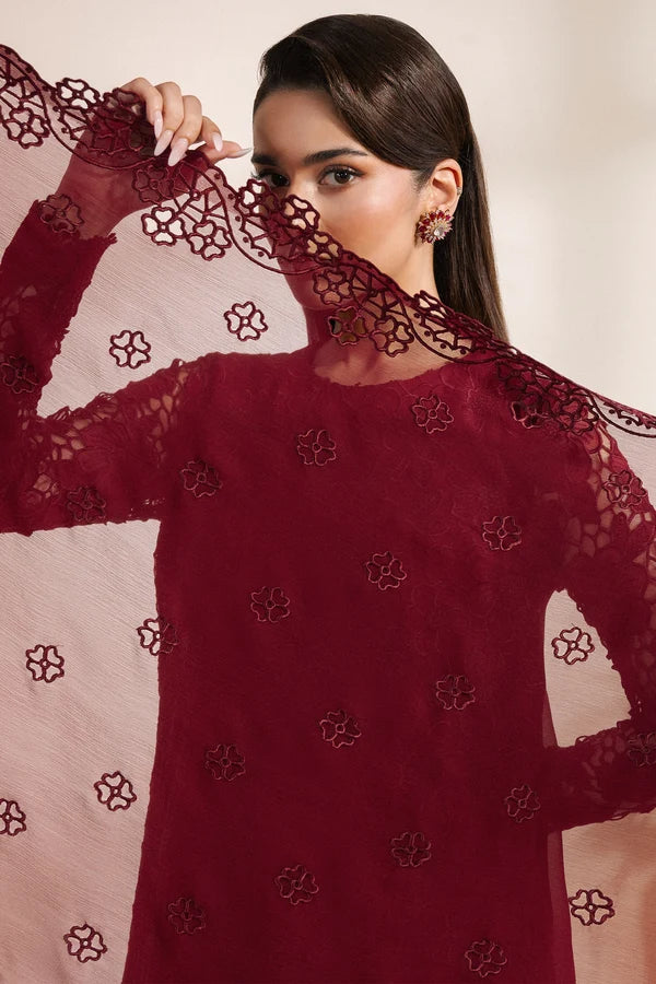 Meraki by Zarif Unstitched Embroidered Chiffon 3 Piece Suit ZR26UCM ADAAB 03 - Festive Collection