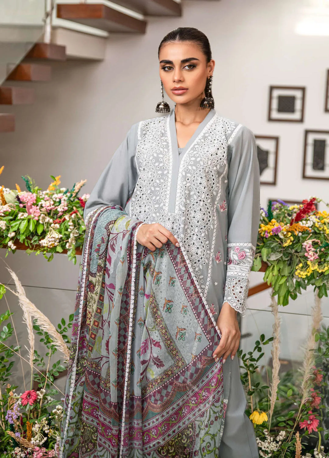Addee Pret Embroidered Lawn 3 Piece Suit SM-013